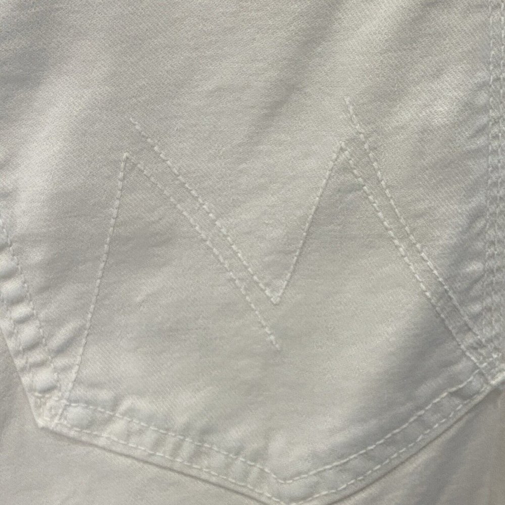 NWT Mother High Waisted Rascal Ankle Fray in Chalk It Up Ivory Stretch Jeans 30 - Picture 12 of 12